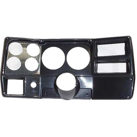 1984-87 Chevrolet, GMC C/K Series Truck; 6-Gauge Dash Panel; (2) 5" (4) 2-5/8"; w/ A/C Vents; Carbon Fiber