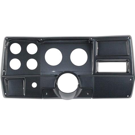 1984-87 Chevrolet, GMC C/K Series Truck; 6-Gauge Dash Panel; (2) 3-3/8?, (4) 2-1/16? Holes; w/o A/C Vents; Carbon Fiber