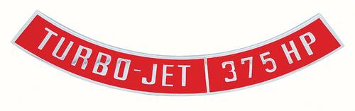 3874912 - 1965-70 Chevrolet; 375 HP Turbo-Jet; Air Cleaner Emblem; Die-Cast
