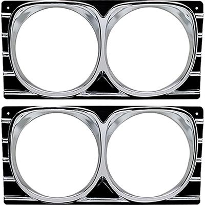 1967 Impala, Bel Air, Biscayne, Caprice; Headlamp Bezels; RH & LH; Pair; OER