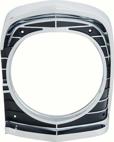 1967 Chevy II Nova; Headlamp Bezel; Die-Cast; LH Driver Side