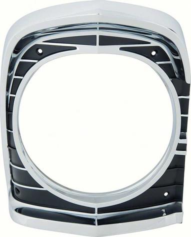 1967 Chevy II Nova; Headlamp Bezel; Die-Cast; RH Passenger Side
