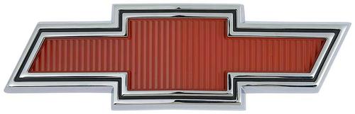 3893742 - 1967-68 Chevrolet Pickup, Panel, Suburban; Red Bow Tie Grill Emblem; with Hardware; GM Licensed