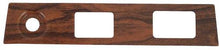 1969 Camaro; Wiper Switch Dash Plate; 3-Hole; Cherrywood; with Defroster or Power Top Switch Hole