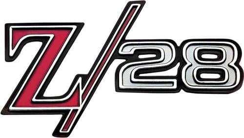 3947011 - 1968 Camaro Z28; Front Fender Emblem; with Hardware; GM Licensed