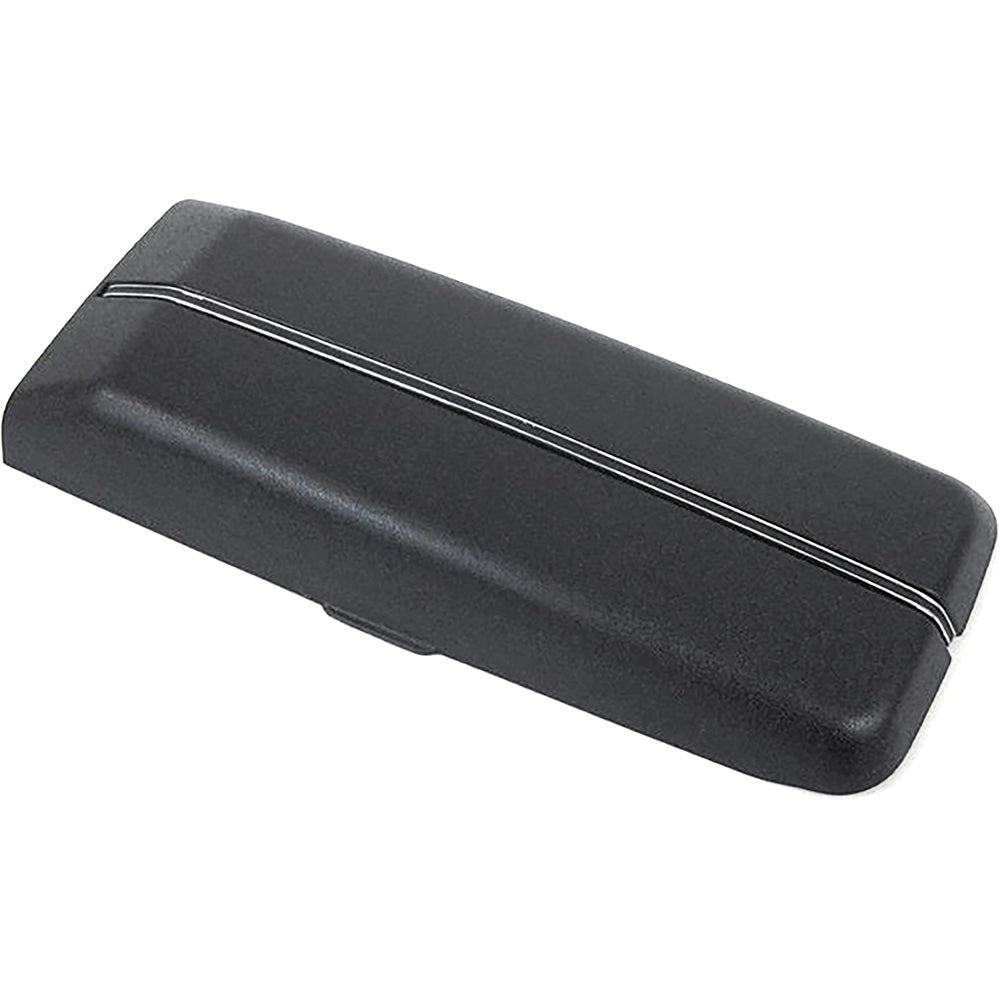 3953095 - 1968-69 Chevelle, El Camino; Center Console Lid; Black with Stainless Steel Trim Center Molding (Without Lock 