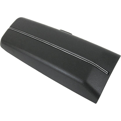 3953095 - 1968-69 Chevelle, El Camino; Center Console Lid; Black with Stainless Steel Trim Center Molding (Without Lock 