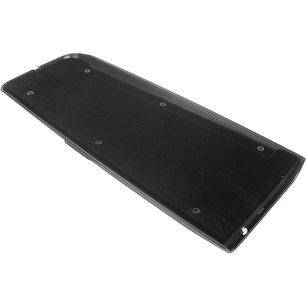 3953095 - 1968-69 Chevelle, El Camino; Center Console Lid; Black with Stainless Steel Trim Center Molding (Without Lock 