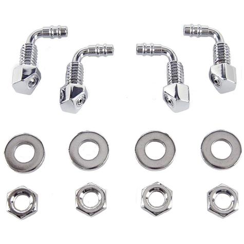 1969-71 Corvette; Headlight Washer Nozzle Mounting Hardware Set; Chrome