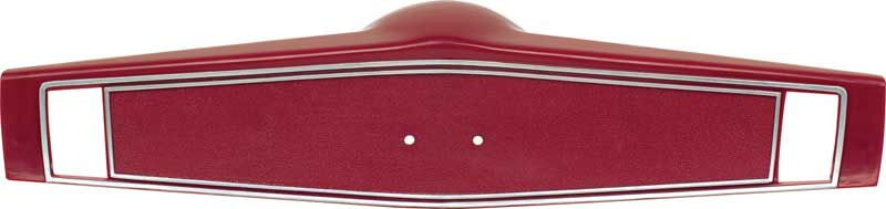 3961775 - 1969-70 Chevrolet; Steering Wheel Shroud; Red With Silver Trim