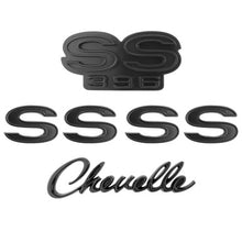Trim Parts 1968-69 Chevrolet Chevelle Emblem Kit Black - (4101B)