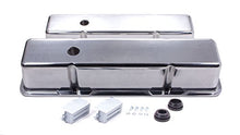 Tall Plain Polished Aluminum Valve Cover for Small Block Chevy