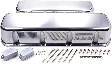 Tall Plain Polished Aluminum Valve Cover for Big Block Chevy