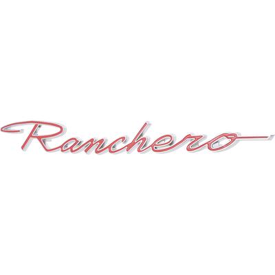42528E - 1968-69 Ford Ranchero; Quarter Script Emblem; Chrome/Red
