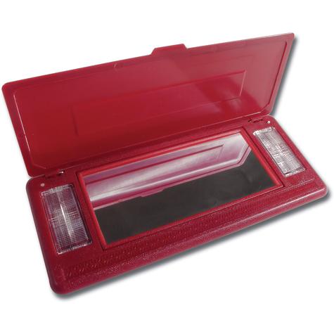 1978-82 Chevrolet Corvette; Vanity Mirror; Red