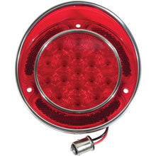 1968-73 Chevrolet Corvette; LED Tail Light W/SS Rim - Red