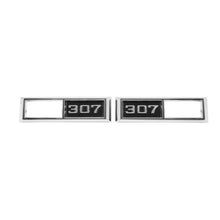 Trim Parts 1968 Chevrolet Car/El Camino Front Marker Light "307" Bezel W/Fasteners, Pair - (4520)