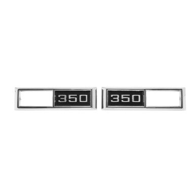 Trim Parts 1968 Chevrolet Car/El Camino Front Marker Light "350" Bezel W/Fasteners, Pair - (4522)