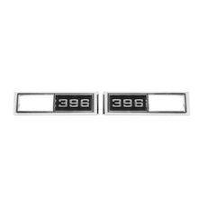 Trim Parts 1968 Chevrolet Car/El Camino Front Marker Light "396" Bezel W/Fasteners, Pair - (4523)