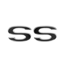 Trim Parts 1969-1972 Chevelle/El Camino & 1969 Impala  Black Front Fender "SS" Emblems, Each - (4621)