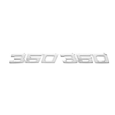 Trim Parts 1969-1972 GM Cars Front Fender "350" Emblem W/Fasteners, Pair - (4651)