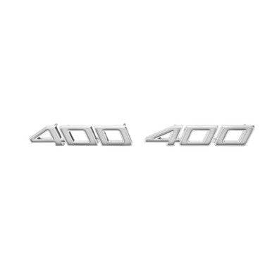 Trim Parts 1970-1972 GM Cars Front Fender "400" Emblem W/Fasteners, Pair - (4652)