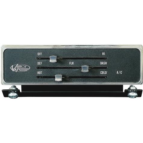 1967-72 Chevrolet Pickup; Gen IV SureFit Dash AC Control Panel Kit; Black w/ Chrome