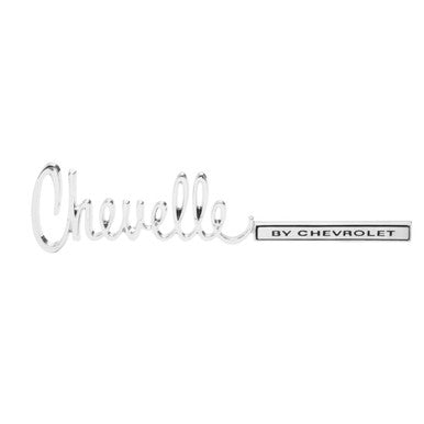 Trim Parts 1971-1972 Chevelle Trunk Lid "Chevelle By Chevrolet" Emblem, Each - (4750)