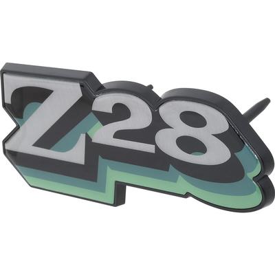 475531 - 1978 Camaro; Z28 Nameplate Front Grill Emblem; Green / Light Green