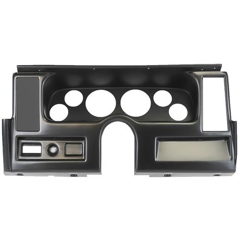 1977-79 Chevrolet Nova; 6-Gauge Dash Panel; (2) 3-3/8" (4) 2-1/16" Holes; w/ Right Vent Only; Black
