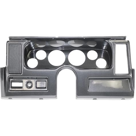 1977-79 Chevrolet Nova; 6-Gauge Dash Panel; (2) 3-3/8" (4) 2-1/16" Holes; w/ Right Vent Only; Carbon Fiber