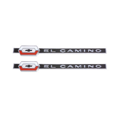 Trim Parts 1964 Chevrolet El Camino Rear Quarter "El Camino" Emblem W/Fasteners, Pair - (4815)