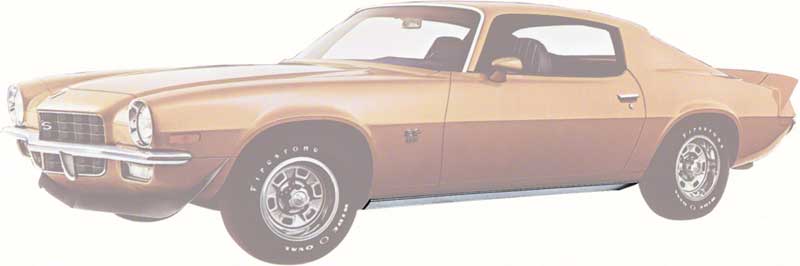481540 - 1970-81 Camaro, Firebird; Rocker Panel Molding; with Hardware; 3