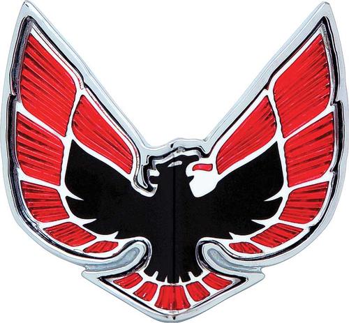 481543 - 1970-71 Firebird; Front Bumper Nose Panel Emblem; with Hardware; GM Licensed