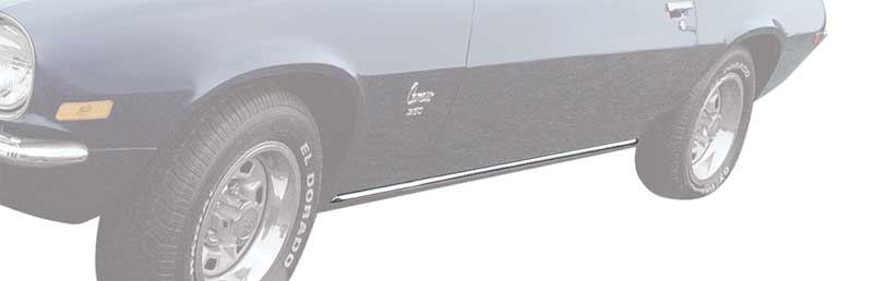 481546 - 1976-81 Camaro, 1970-81 Firebird; Standard Rocker Panel Molding; with Hardware; RH or LH; Each