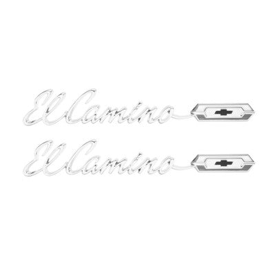 Trim Parts 1965 Chevrolet El Camino Rear Quarter "El Camino" Emblem W/Fasteners, Pair - (4825)