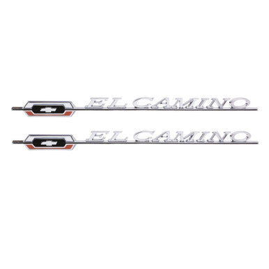Trim Parts 1966 Chevrolet El Camino Rear Quarter “El Camino” Emblem W/Fasteners, Pair - (4841)
