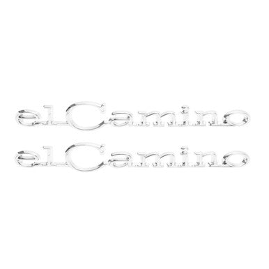 Trim Parts 1968-1969 Chevrolet El Camino Rear Quarter “El Camino” Emblem W/Fasteners, Pair - (4850)
