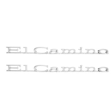 Trim Parts 1971-1975 Chevrolet El Camino Front Fender “El Camino” Emblem W/Fasteners, Pair - (4876)