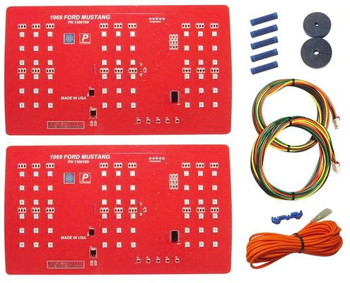 1969 Mustang; Digi-Tails LED Tail Lamp Set; 2 Panel Sequential