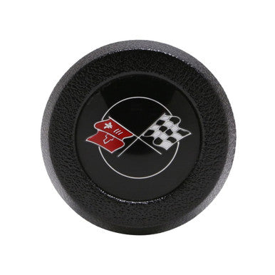 Trim Parts 1969-75 Chevrolet Corvette Black Horn Button W/O Tilt/Telescopic Steering, Each - (5073A)