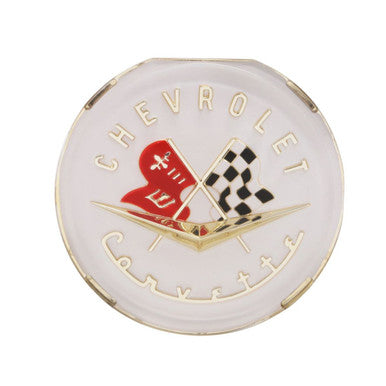 Trim Parts 1956-57 Chevrolet Corvette Front Or Rear Emblem W/Fasteners, Each - (5084)