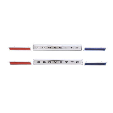 Trim Parts 1961 Chevrolet Corvette 6-Piece Front Fender Emblem Set, Pair - (5154A)