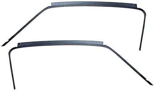 51700A - 1967-68 Ford Mustang; Fastback; Metal Roof Drip Rail; Pair; EDP Coated