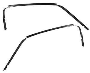 51700A - 1967-68 Ford Mustang; Fastback; Metal Roof Drip Rail; Pair; EDP Coated