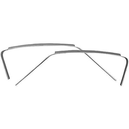 51700C - 1967-68 Ford Mustang; Fastback; Metal Roof Drip Rail; Pair; EDP Coated