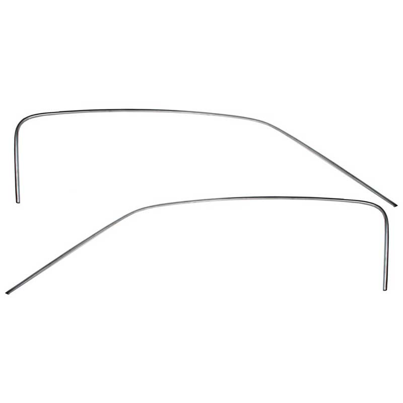 51726C - 1967-68 Mustang Fastback; Roof Drip Rail Molding Set; Pair