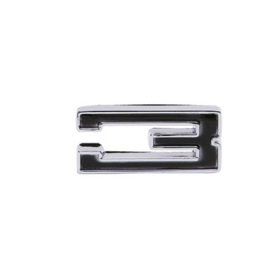 Trim Parts GM Car/Truck Black Number "3" In Chevrolet Script W/Adhesive Tape, Each - (5185E)