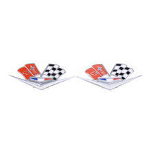 Trim Parts 1963-1966 Chevrolet Corvette Front Fender "X-Flag" Emblem W/Special Orange-Red - (5218A)
