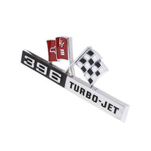 Trim Parts 1965 Chevrolet Corvette Dark Red Front Fender “396 Turbo Jet” Emblem, Pair - (5219)